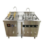 Restaurant Induction 6 Pasta Cooker 4 Dumpling Boilers with Cooling Zone